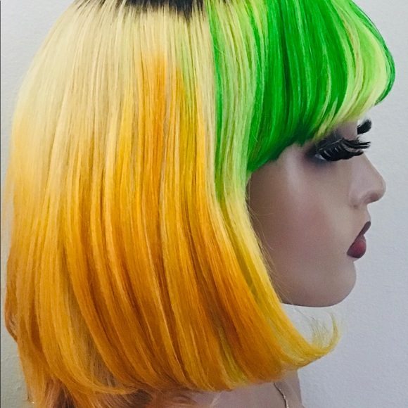 Multiple Messy Yannick Color Straight Short Bob 150% Density Human Wig - Picture 6 of 7